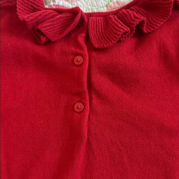 Red Ruffled Knit Top - Picture 6 of 6